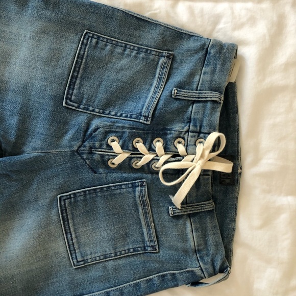 Lace Up Mother Denim Jeans - Picture 3 of 4